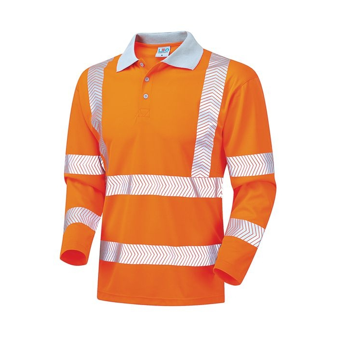 High Visibility Coolviz Fluorescent Orange Polo Shirt