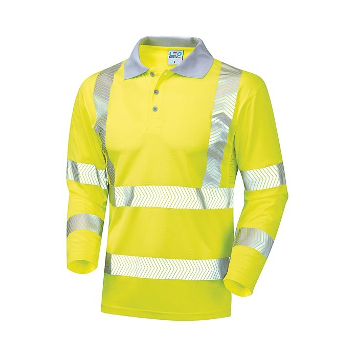 High Visibility Coolviz Fluorescent Yellow Polo Shirt