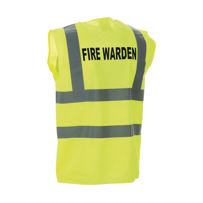 Pre Printed High Visibility Fire Warden Waistcoat