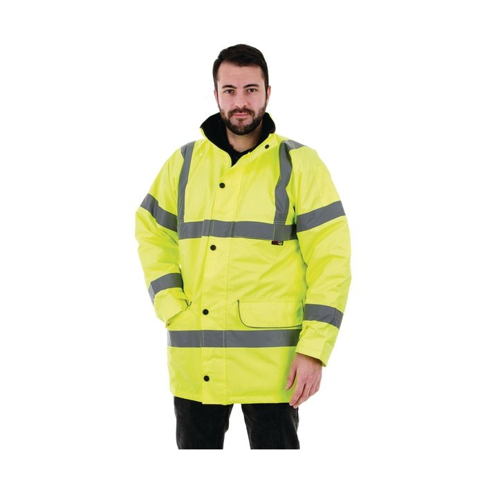 High Visibility Reflective Jacket With Mobile Phone Pocket