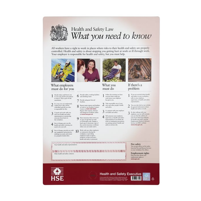 HSE Health And Safety Law Posters