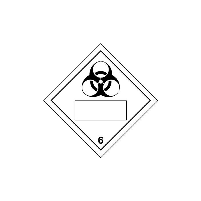 Infectious Substance 6 Hazard Warning Diamond Placards