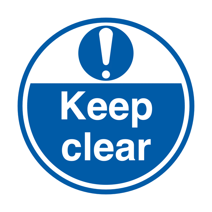 Keep Clear Anti-Slip Heavy-Duty Floor Sign