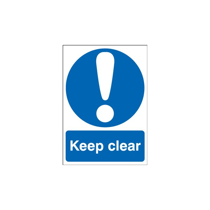 Keep Clear Polycarbonate Mandatory Safety Sign