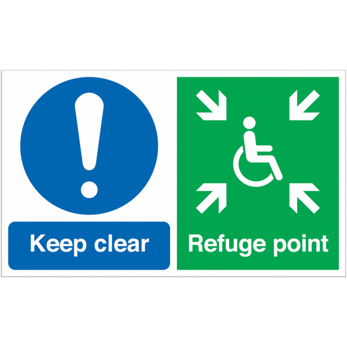 Keep Clear Refuge Point Multi-message Pack Of 6 Signs