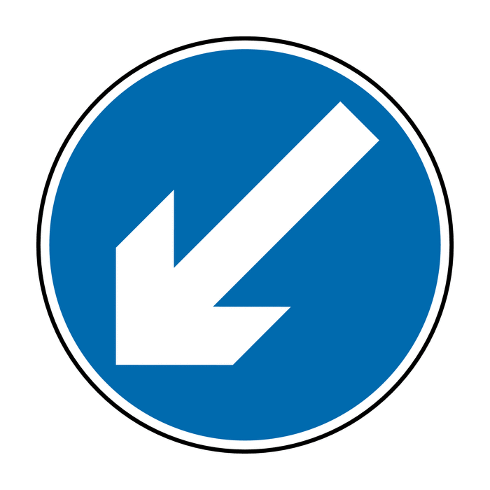 Keep Left RA1 Aluminium Road Traffic Signs