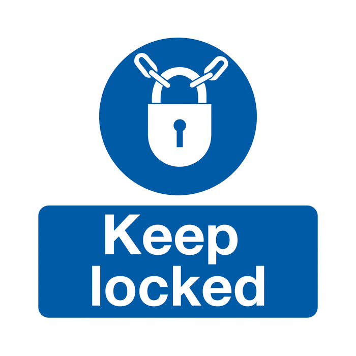 Keep Locked Pack Of 10 Mandatory Safety Labels