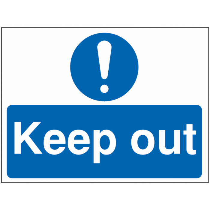 Keep Out Fluted Polypropylene Sign