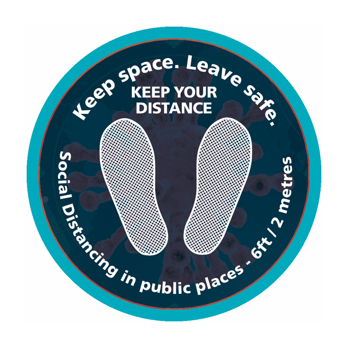 Keep Space Leave Safe Social Distance Floor Signs