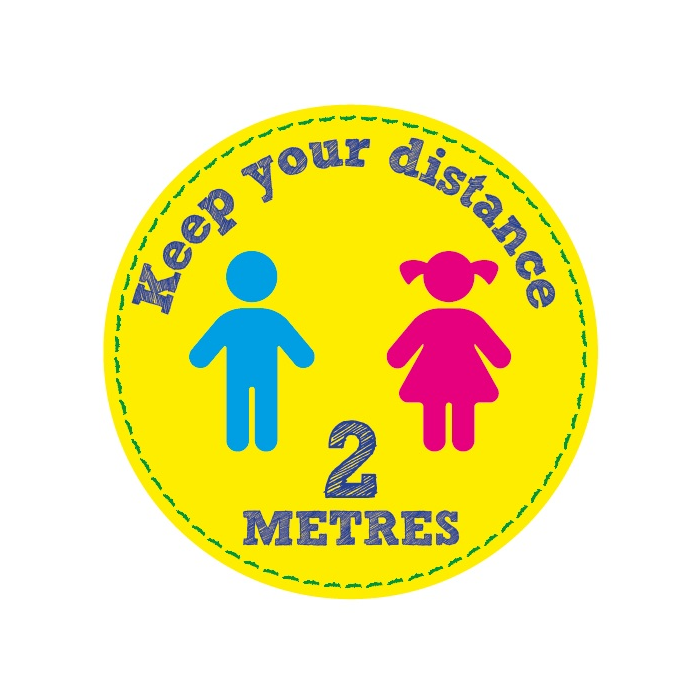 Keep Your Distance Young Infants School Floor Signs