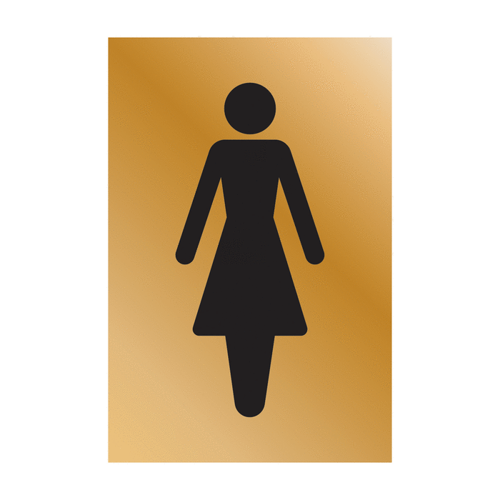 Ladies Toilets Washroom Sign In Brass Material