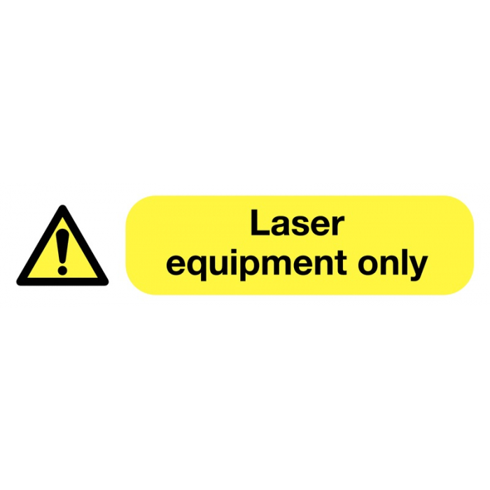 Laser Equipment Only Power Socket Warning Label