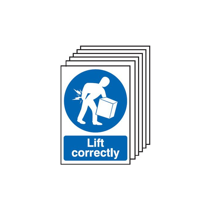 Lift Correctly Mandatory Sign In Portrait Orientation