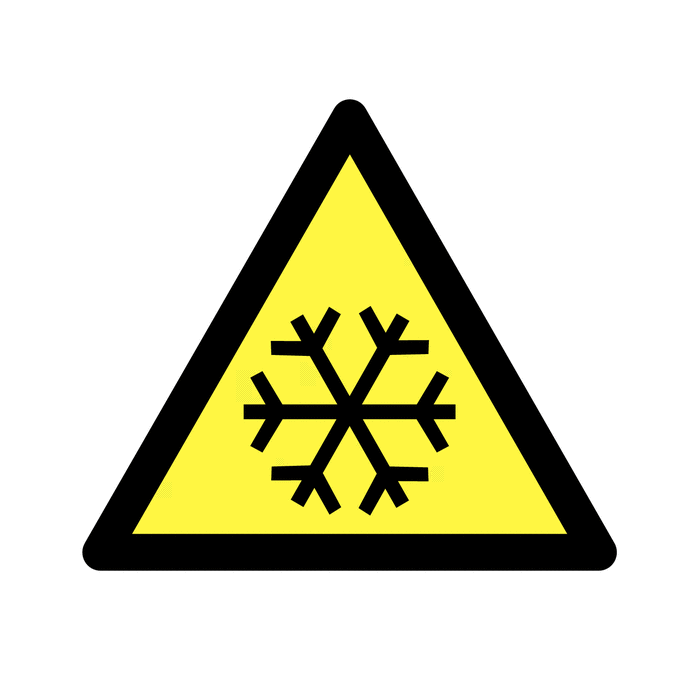 Low Temperature Symbol Vinyl Safety Labels On-a-Roll