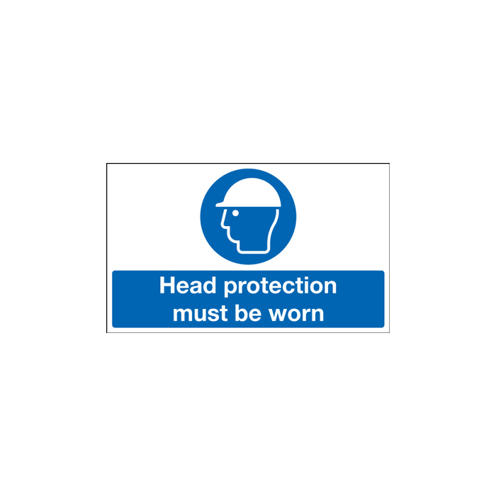 Head Protection Must Be Worn Sign