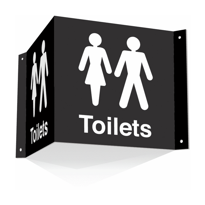 Mixed Toilets 3D Projecting Sign