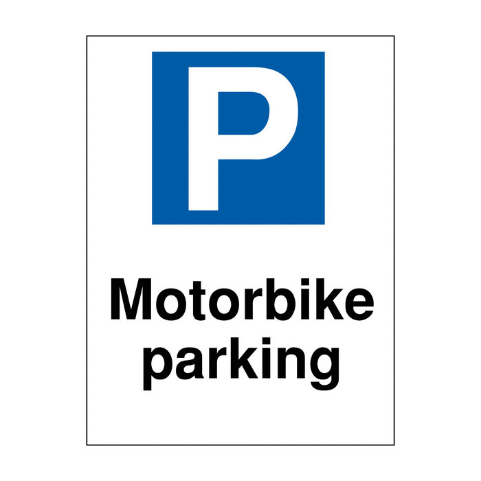 Motorbike Parking Signs Motorbike Parking Area Signs