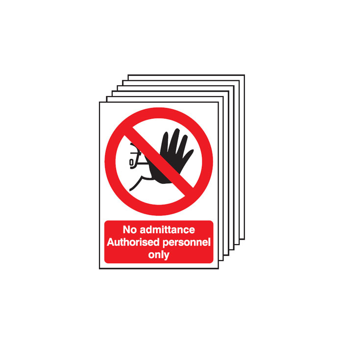 Authorised Personnel Only Signs Pack Of 6