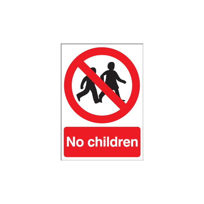 No Children Sign, No Children Signage