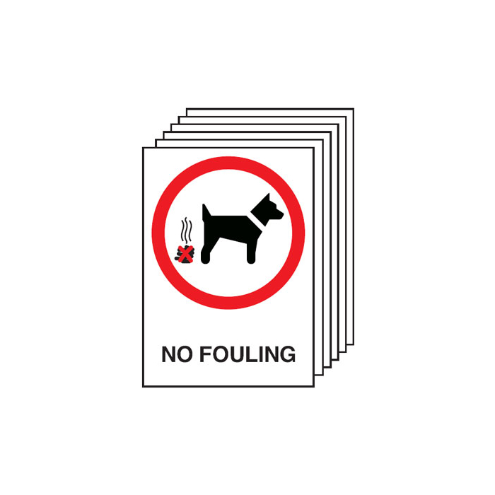 No Dog Fouling Prohibition Pack Of 6 Signs