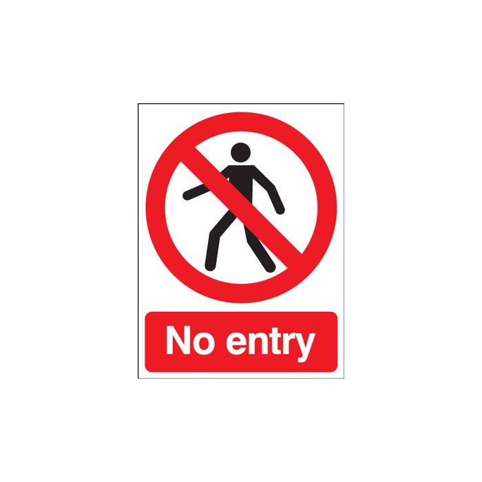 No Entry Polycarbonate Prohibition Safety Sign