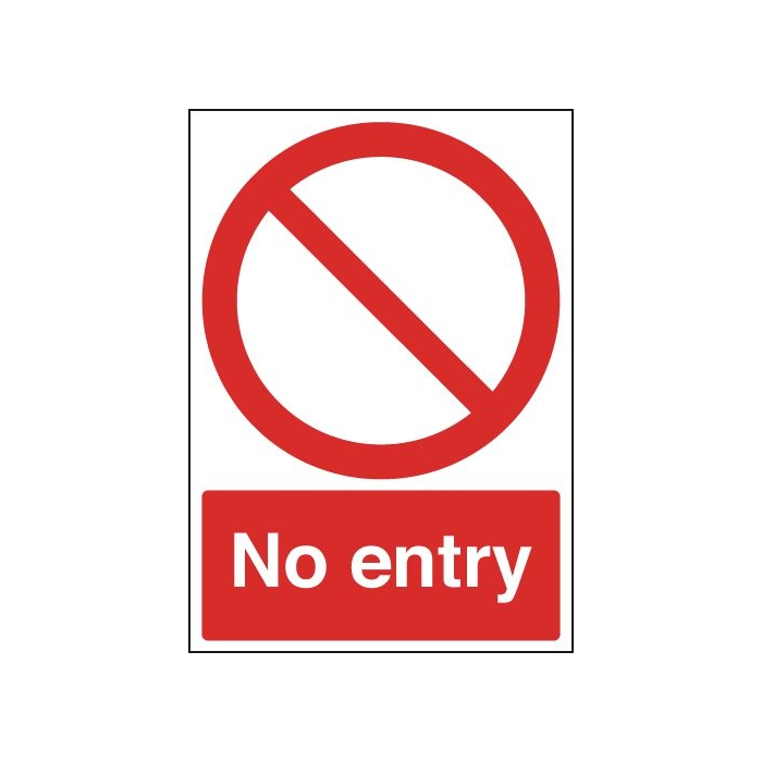 No Entry Pictogram Reflective Warning Signs
