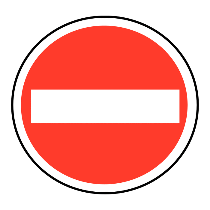 No Entry Symbol RA2 Aluminium Road Traffic Signs