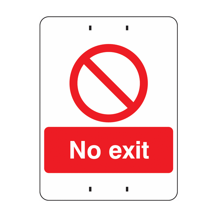 No Exit Post Mount Sign