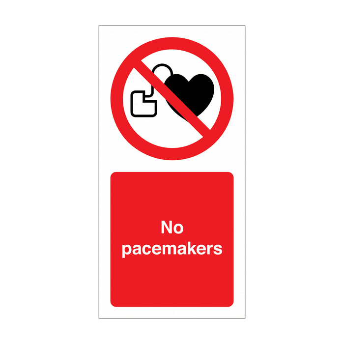 No Pacemakers Vinyl Safety Labels On-a-Roll