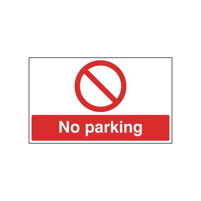 No Parking Aluminium Prohibition Warning Sign