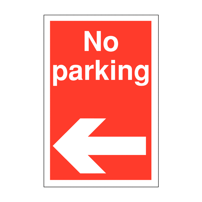 No Parking Left Arrow Restricted Access Parking Signs