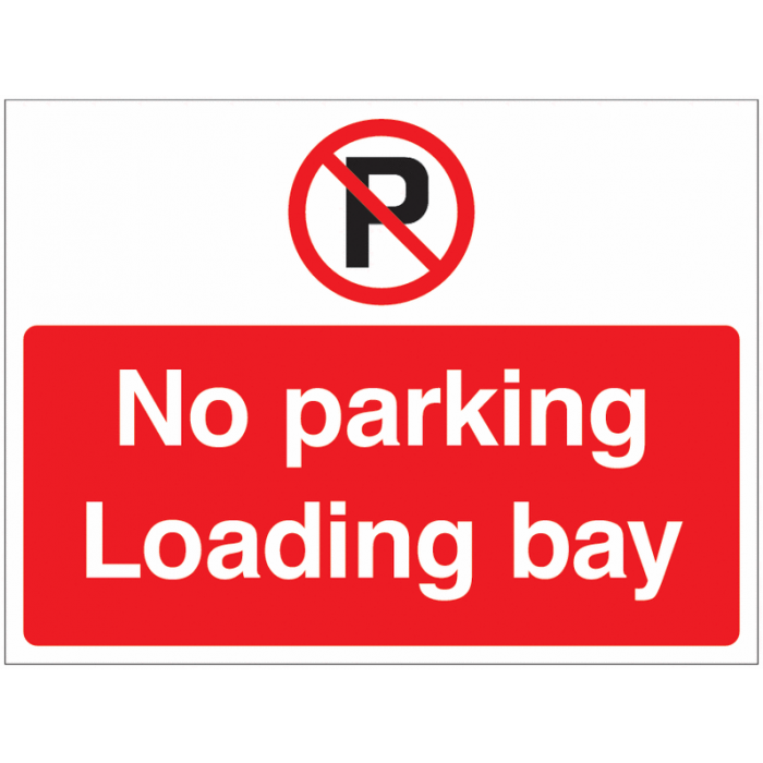 No Parking Loading Bay Fluted Sign