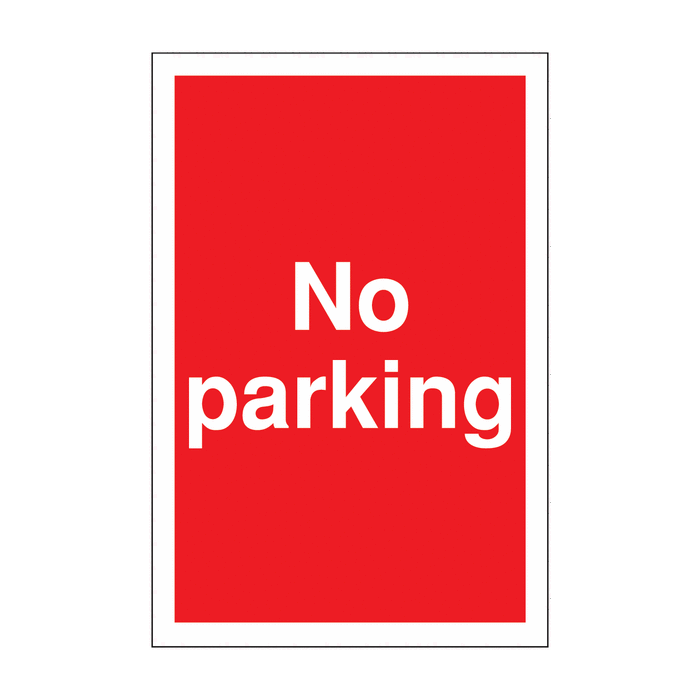 No Parking Polycarbonate Car Park Signs