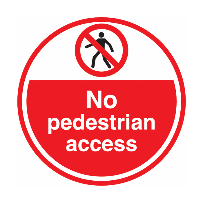 No Pedestrian Access Anti-Slip Floor Signs