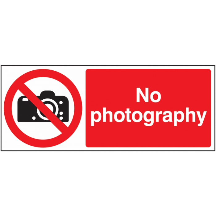 No Photography Allowed Prohibition Signs