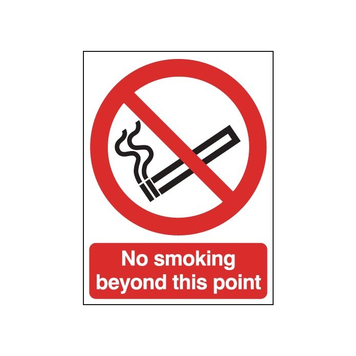 No Smoking Beyond This Point Aluminium Sign