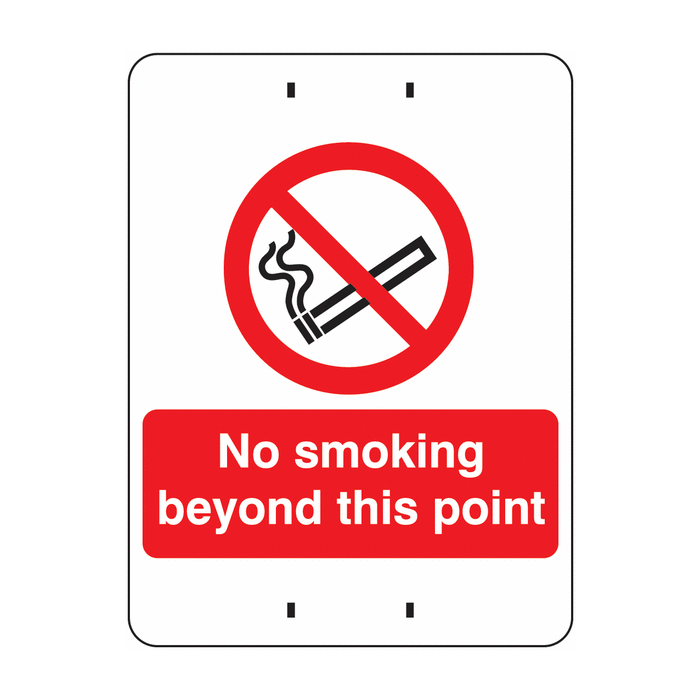 No Smoking Beyond This Point Post Mountable Sign