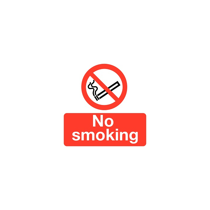No Smoking Prohibition Safety Labels 10 Pack