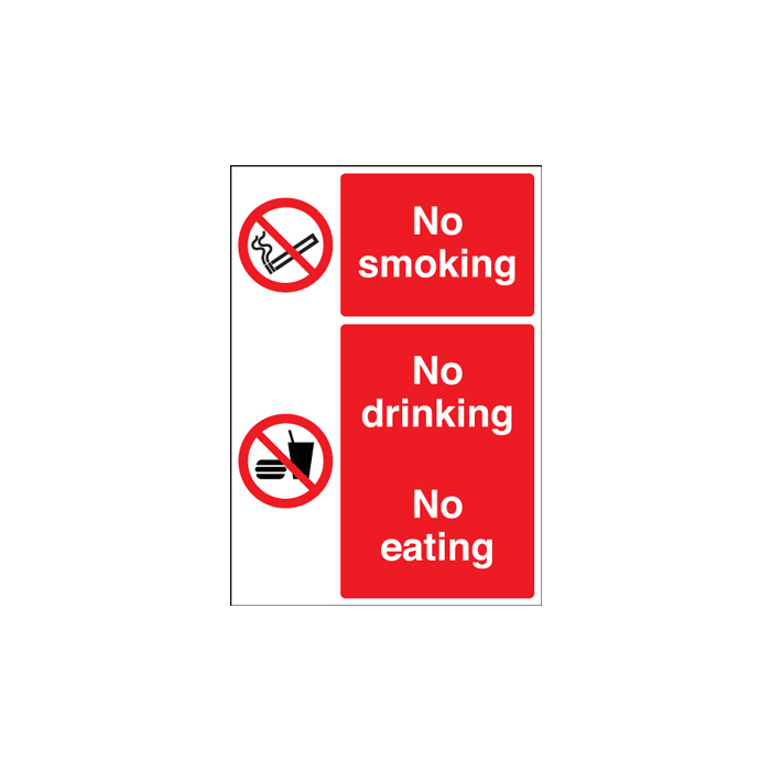 No Smoking No Drinking No Eating Sign