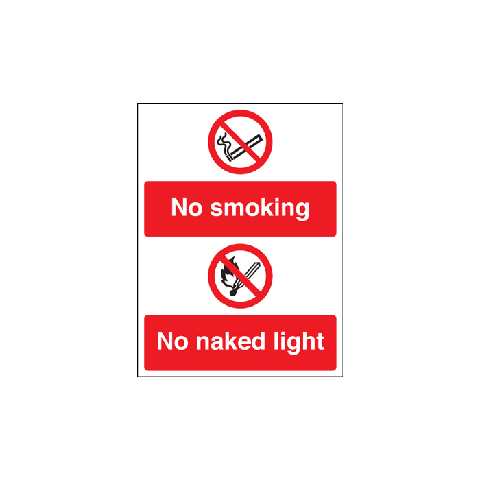 No Smoking No Naked Lights Sign