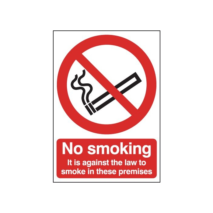 No Smoking On These Premises Polycarbonate Signs