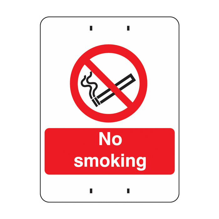 No Smoking Post Mount Sign