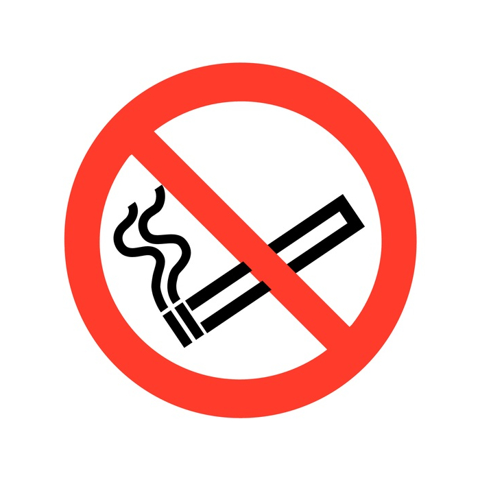 Smoking Prohibited Roll Of Self Adhesive Labels