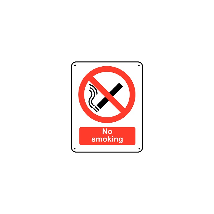 No Smoking Vandal Resistant Sign