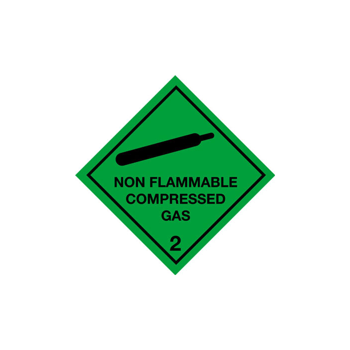 Non Flammable Compressed Gas Hazard Warning Diamonds