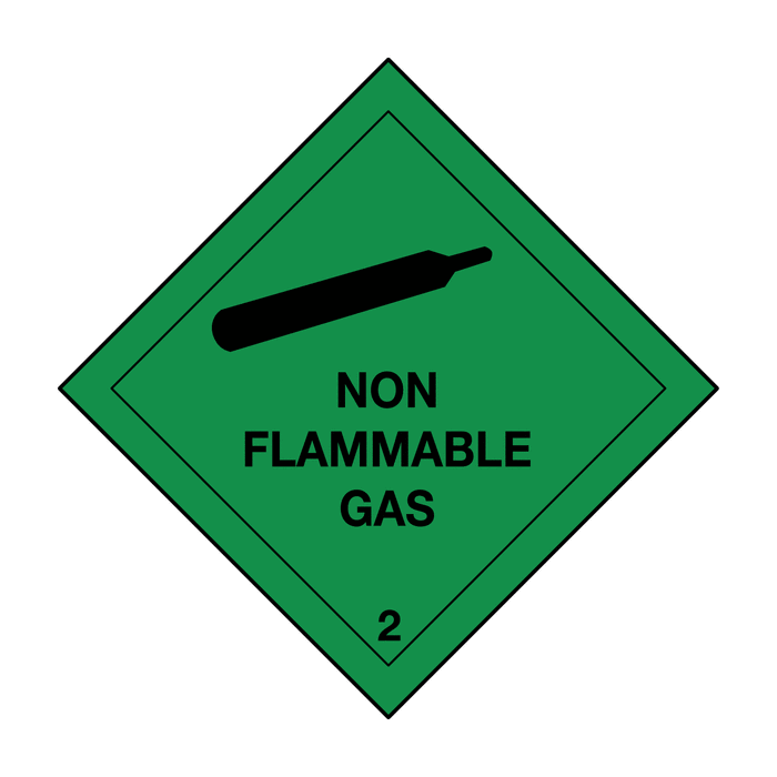 Non Flammable Gas Warning Diamond Roll Of 310 Labels