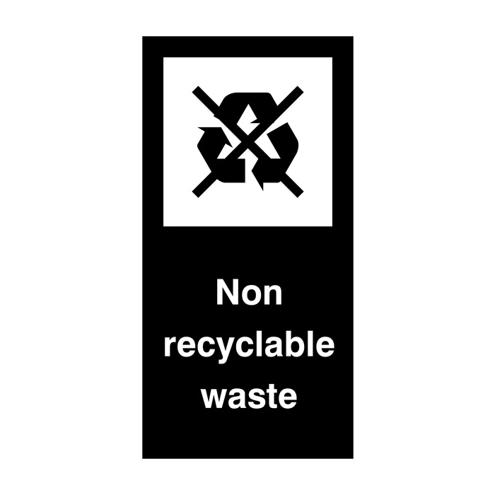 Non Recyclable Waste Self Adhesive Vinyl Recycling Labels