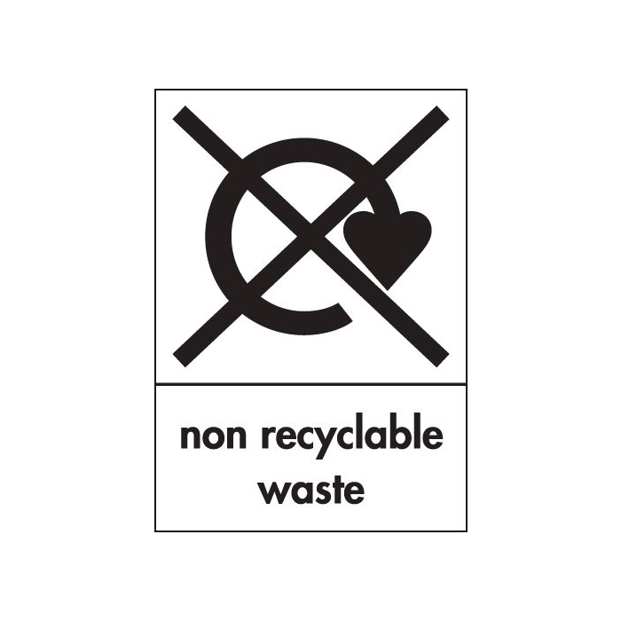Non Recyclable Waste WRAP Waste Recycling Signs