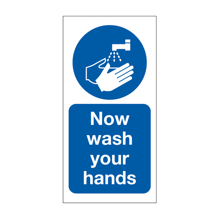 Now Wash Your Hands Eco Friendly Labels On-A-Roll