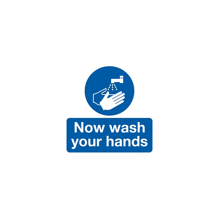 Now Wash Your Hands Mandatory Safety Label Pack